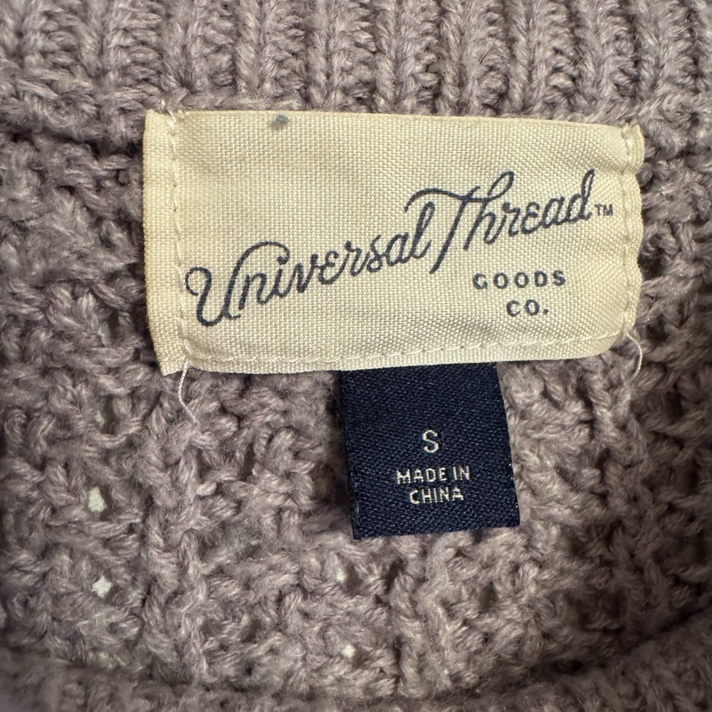 Lavender Knit Crew Neck Sweater - Picture 3 of 4